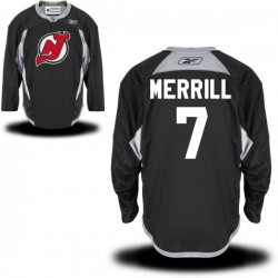 New Jersey Devils Jon Merrill Official Black Reebok Premier Adult Practice Alternate NHL Hockey Jersey