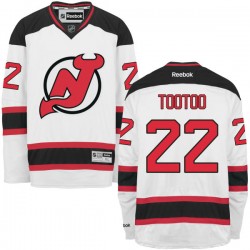 New Jersey Devils Jordin Tootoo Official White Reebok Authentic Adult Away NHL Hockey Jersey