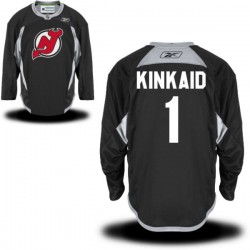 New Jersey Devils Keith Kinkaid Official Black Reebok Authentic Adult Practice Alternate NHL Hockey Jersey