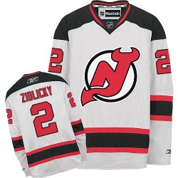 New Jersey Devils Marek Zidlicky Official White Reebok Authentic Adult Away NHL Hockey Jersey