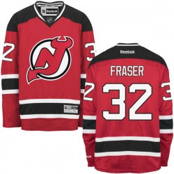 New Jersey Devils Mark Fraser Official Red Reebok Authentic Adult Home NHL Hockey Jersey