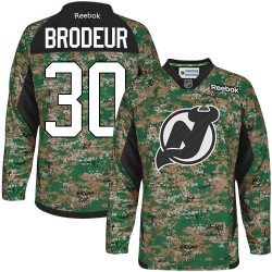 New Jersey Devils Martin Brodeur Official Camo Reebok Authentic Adult Veterans Day Practice NHL Hockey Jersey