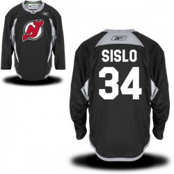 New Jersey Devils Mike Sislo Official Black Reebok Authentic Adult Practice Alternate NHL Hockey Jersey