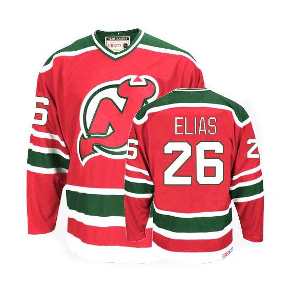 New Jersey Devils Patrik Elias Official Red Reebok Authentic Adult Home NHL  Hockey Jersey S,M,L,XL,XXL,XXXL,XXXXL