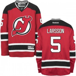 New Jersey Devils Adam Larsson Official Red Reebok Authentic Adult Home NHL Hockey Jersey