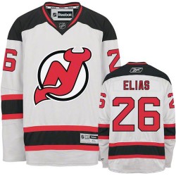 New Jersey Devils Patrik Elias Official White Reebok Authentic Adult Away NHL Hockey Jersey