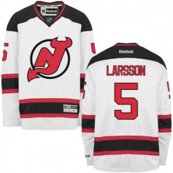 New Jersey Devils Adam Larsson Official White Reebok Authentic Adult Away NHL Hockey Jersey