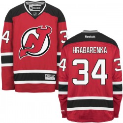 New Jersey Devils Raman Hrabarenka Official Red Reebok Authentic Adult Home NHL Hockey Jersey