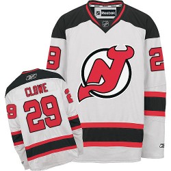 New Jersey Devils Ryane Clowe Official White Reebok Authentic Adult Away NHL Hockey Jersey
