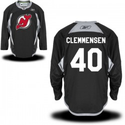 New Jersey Devils Scott Clemmensen Official Black Reebok Authentic Adult Practice Alternate NHL Hockey Jersey