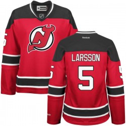 New Jersey Devils Adam Larsson Official Red Reebok Authentic Women's Alternate NHL Hockey Jersey