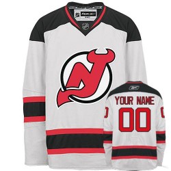 Reebok New Jersey Devils Men's Customized Authentic White Away Jersey