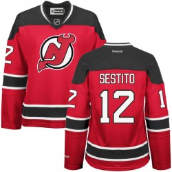 New Jersey Devils Tim Sestito Official Red Reebok Premier Women's Alternate NHL Hockey Jersey
