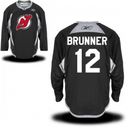New Jersey Devils Damien Brunner Official Black Reebok Authentic Adult Practice Alternate NHL Hockey Jersey