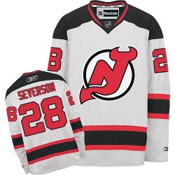 New Jersey Devils Damon Severson Official White Reebok Authentic Adult Away NHL Hockey Jersey