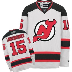 New Jersey Devils Jamie Langenbrunner Official White Reebok Authentic Adult Away NHL Hockey Jersey