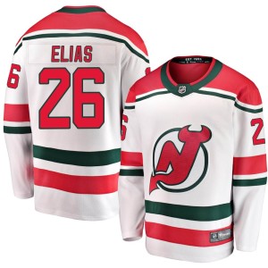 New Jersey Devils Patrik Elias Official White Fanatics Branded Breakaway Adult Alternate NHL Hockey Jersey