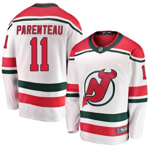New Jersey Devils P. A. Parenteau Official White Fanatics Branded Breakaway Adult Alternate NHL Hockey Jersey