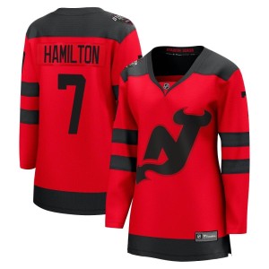 New Jersey Devils Dougie Hamilton Official Red Fanatics Branded Breakaway Women's 2024 Stadium Series NHL Hockey Jersey