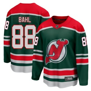 New Jersey Devils Kevin Bahl Official Green Fanatics Branded Breakaway Youth 2020/21 Special Edition NHL Hockey Jersey