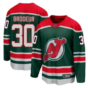 New Jersey Devils Martin Brodeur Official Green Fanatics Branded Breakaway Youth 2020/21 Special Edition NHL Hockey Jersey