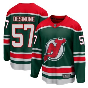 New Jersey Devils Nick DeSimone Official Green Fanatics Branded Breakaway Youth 2020/21 Special Edition NHL Hockey Jersey