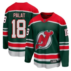 New Jersey Devils Ondrej Palat Official Green Fanatics Branded Breakaway Youth 2020/21 Special Edition NHL Hockey Jersey