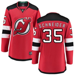New Jersey Devils Cory Schneider Official Red Fanatics Branded Breakaway Women's Home NHL Hockey Jersey