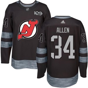 New Jersey Devils Jake Allen Official Black Authentic Adult 1917-2017 100th Anniversary NHL Hockey Jersey