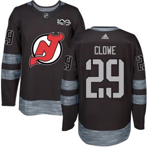 New Jersey Devils Ryane Clowe Official Black Authentic Adult 1917-2017 100th Anniversary NHL Hockey Jersey