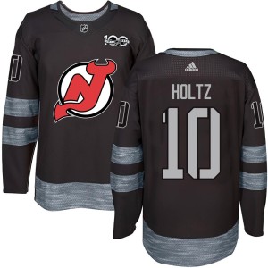 New Jersey Devils Alexander Holtz Official Black Authentic Adult 1917-2017 100th Anniversary NHL Hockey Jersey