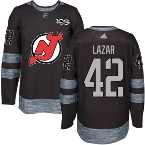 New Jersey Devils Curtis Lazar Official Black Authentic Adult 1917-2017 100th Anniversary NHL Hockey Jersey