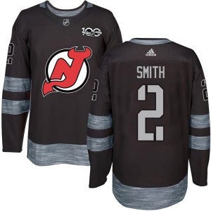 New Jersey Devils Brendan Smith Official Black Authentic Adult 1917-2017 100th Anniversary NHL Hockey Jersey