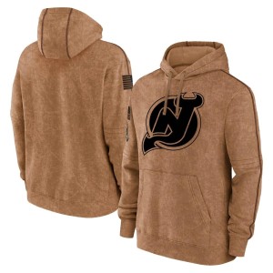 New Jersey Devils Official Brown Youth 2023 Salute to Service Club Pullover Hoodie