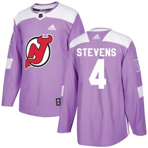 New Jersey Devils Scott Stevens Official Purple Adidas Authentic Youth Fights Cancer Practice NHL Hockey Jersey