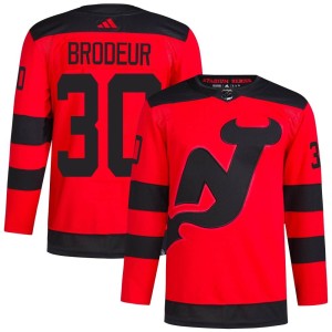 New Jersey Devils Martin Brodeur Official Red Adidas Authentic Adult 2024 Stadium Series Primegreen NHL Hockey Jersey