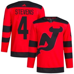 New Jersey Devils Scott Stevens Official Red Adidas Authentic Adult 2024 Stadium Series Primegreen NHL Hockey Jersey