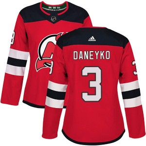 New Jersey Devils Ken Daneyko Official Red Adidas Authentic Women's Home NHL Hockey Jersey