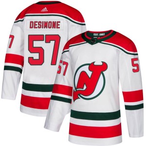 New Jersey Devils Nick DeSimone Official White Adidas Authentic Youth Alternate NHL Hockey Jersey
