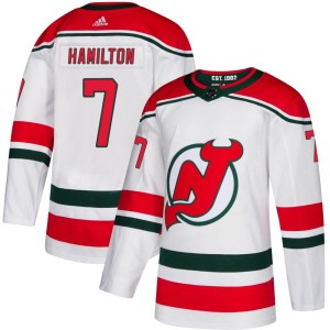 New Jersey Devils Dougie Hamilton Official White Adidas Authentic Youth Alternate NHL Hockey Jersey