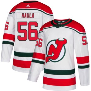 New Jersey Devils Erik Haula Official White Adidas Authentic Youth Alternate NHL Hockey Jersey