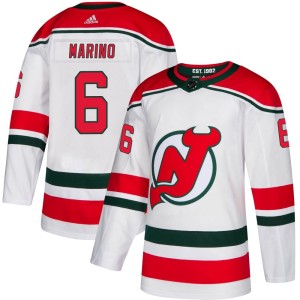 New Jersey Devils John Marino Official White Adidas Authentic Youth Alternate NHL Hockey Jersey