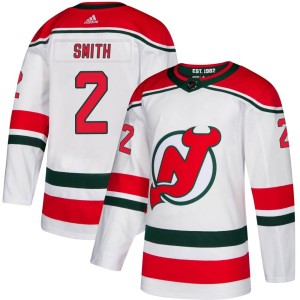 New Jersey Devils Brendan Smith Official White Adidas Authentic Youth Alternate NHL Hockey Jersey