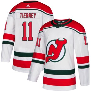 New Jersey Devils Chris Tierney Official White Adidas Authentic Youth Alternate NHL Hockey Jersey
