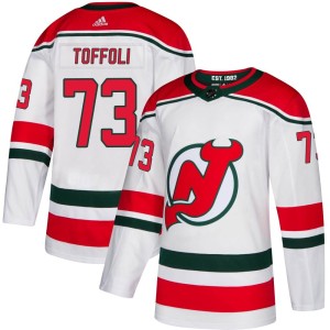 New Jersey Devils Tyler Toffoli Official White Adidas Authentic Youth Alternate NHL Hockey Jersey