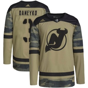 New Jersey Devils Ken Daneyko Official Camo Adidas Authentic Youth Military Appreciation Practice NHL Hockey Jersey