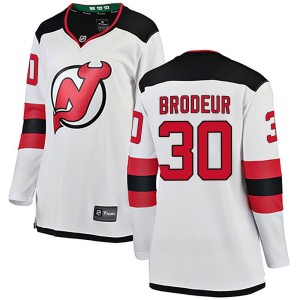 New Jersey Devils Martin Brodeur Official White Fanatics Branded Breakaway Women's Away NHL Hockey Jersey