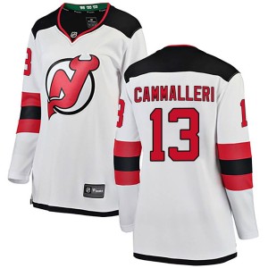 New Jersey Devils Mike Cammalleri Official White Fanatics Branded Breakaway Women's Away NHL Hockey Jersey