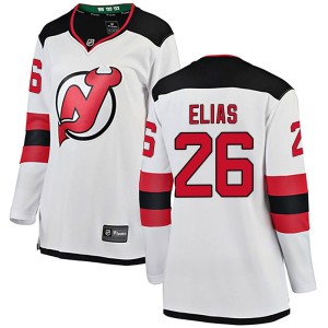New Jersey Devils Patrik Elias Official White Fanatics Branded Breakaway Women's Away NHL Hockey Jersey
