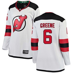 New Jersey Devils Andy Greene Official White Fanatics Branded Breakaway Women's Away NHL Hockey Jersey